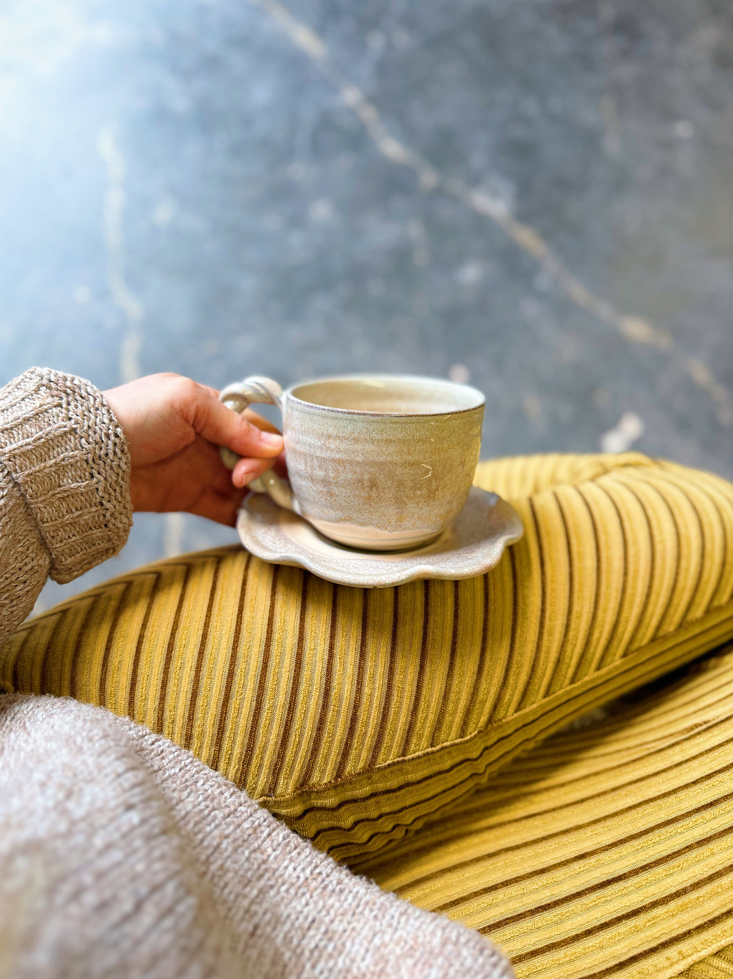 Twisted Tea mug + Saucer Set